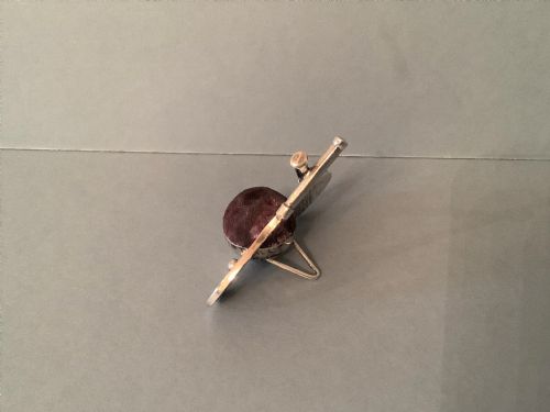 ANTIQUE SILVER TENNIS RACQUET PIN CUSHION 1912 - ADDITIONAL PHOTO 1