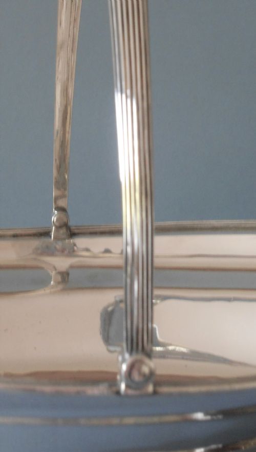 LARGE GEORGIAN SOLID SILVER BASKET 1801 - ADDITIONAL PHOTO 3