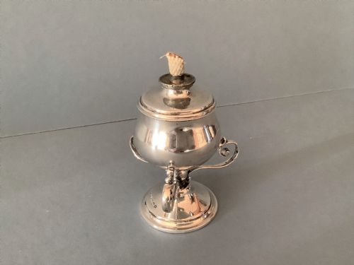 ANTIQUE EDWARDIAN SOLID SILVER TABLE LIGHTER - ADDITIONAL PHOTO 2