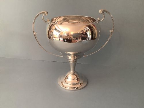 solid silver art deco trophy cup - CATEGORY: ANTIQUE SILVER - DATED 1930