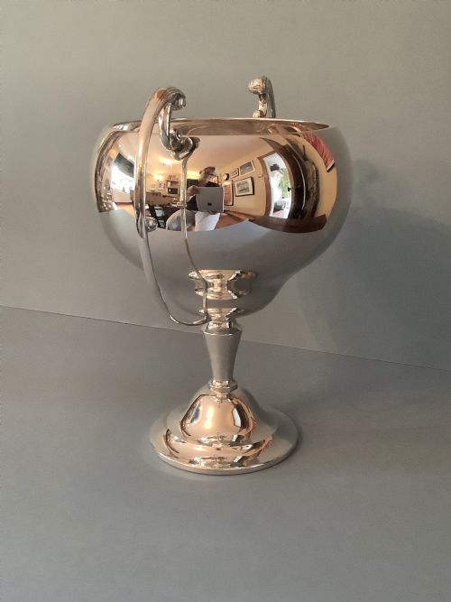 SOLID SILVER ART DECO TROPHY CUP - ADDITIONAL PHOTO 4