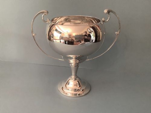 SOLID SILVER ART DECO TROPHY CUP - ADDITIONAL PHOTO 5