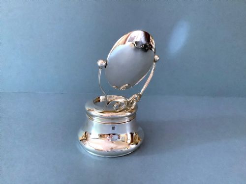 ANTIQUE SOLID SILVER NOVELTY JEWELLERY BOX - ADDITIONAL PHOTO 2