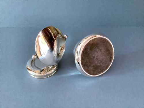 ANTIQUE SOLID SILVER NOVELTY JEWELLERY BOX - ADDITIONAL PHOTO 5