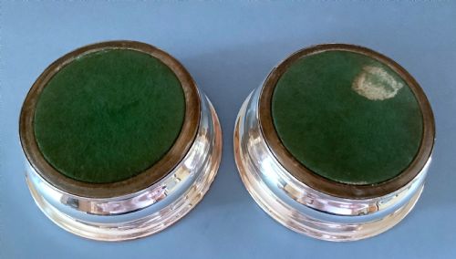 PAIR OF OLD SHEFFIELD PLATE COASTERS - ADDITIONAL PHOTO 3