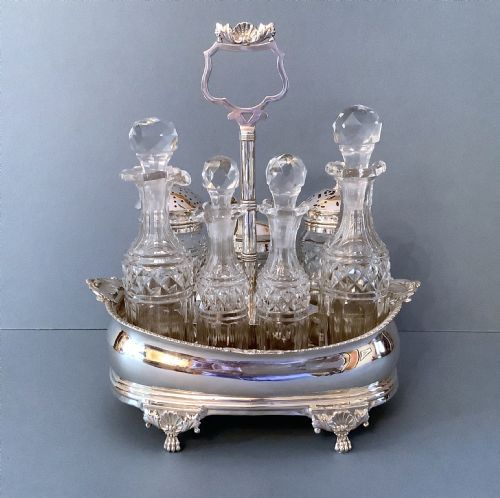 ANTIQUE GEORGIAN SILVER 7BOTTLE CRUET 1813 - ADDITIONAL PHOTO 2