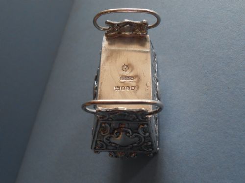 ANTIQUE EDWARDIAN SILVER NOVELTY SNUFF BOX - ADDITIONAL PHOTO 5
