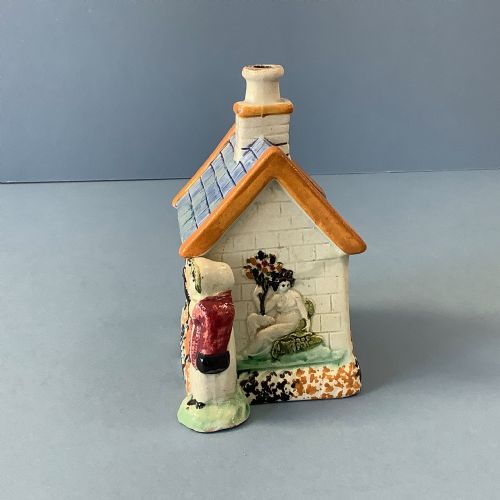 ANTIQUE EARLY C19 PRATTWARE MONEY BOX - ADDITIONAL PHOTO 3