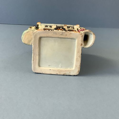 ANTIQUE EARLY C19 PRATTWARE MONEY BOX - ADDITIONAL PHOTO 4