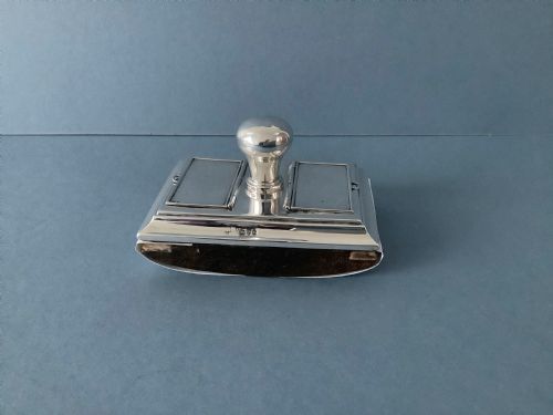 ANTIQUE SILVER STAMP BOX AND BLOTTER - ADDITIONAL PHOTO 4