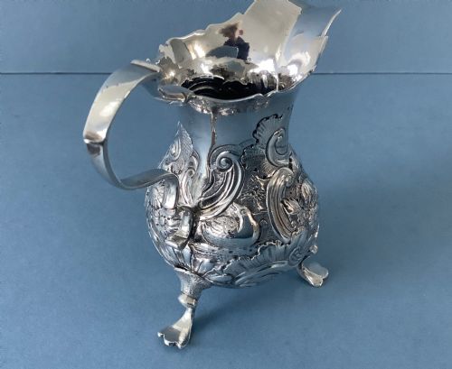 ANTIQUE GEORGE II SILVER JUG - ADDITIONAL PHOTO 3