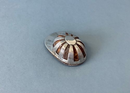 ANTIQUE SILVER NOVELTY JOCKEY CAP PIN CUSHION - ADDITIONAL PHOTO 2