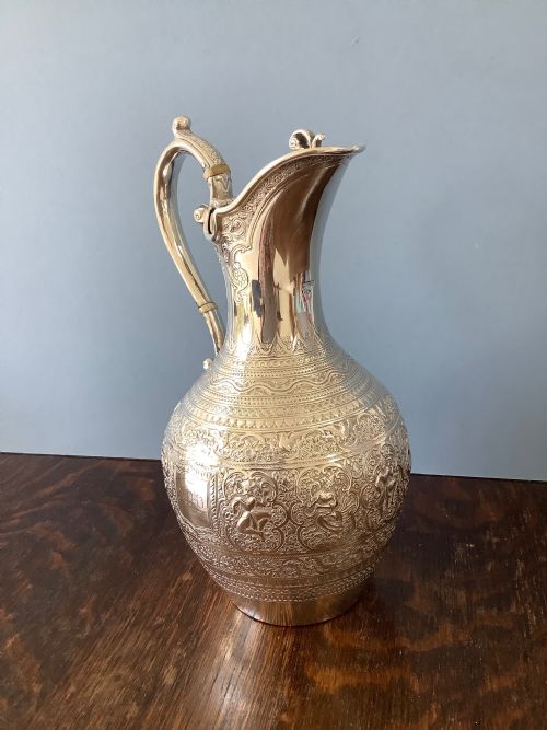 VICTORIAN GLASGOW SILVER CLARET JUG 1890 - ADDITIONAL PHOTO 1