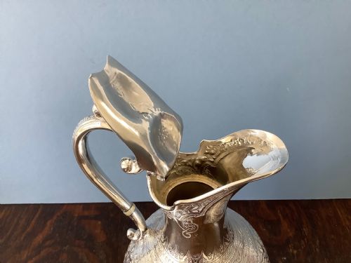 VICTORIAN GLASGOW SILVER CLARET JUG 1890 - ADDITIONAL PHOTO 5