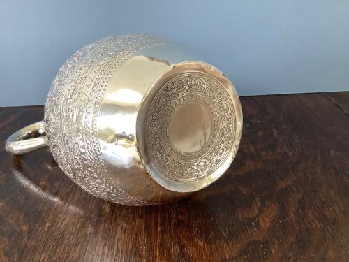 VICTORIAN GLASGOW SILVER CLARET JUG 1890 - ADDITIONAL PHOTO 6