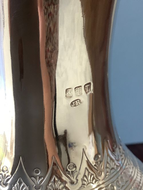 VICTORIAN GLASGOW SILVER CLARET JUG 1890 - ADDITIONAL PHOTO 7
