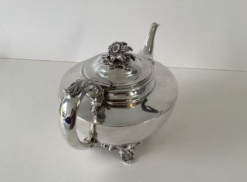WILLIAM IV SILVER TEAPOT 1834 - ADDITIONAL PHOTO 1