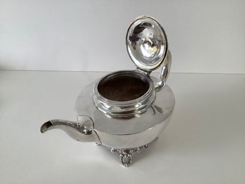 WILLIAM IV SILVER TEAPOT 1834 - ADDITIONAL PHOTO 2