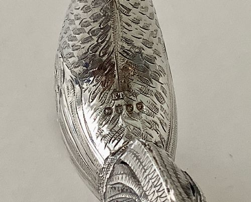 VICTORIAN SILVER NOVELTY COCKEREL SNUFF BOX 1890 - ADDITIONAL PHOTO 1