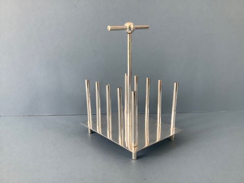 christopher dresser silver toast rack - CATEGORY: ANTIQUE SILVER - DATED VICTORIAN