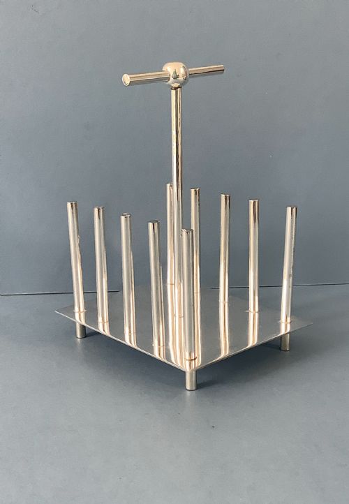 CHRISTOPHER DRESSER SILVER TOAST RACK - ADDITIONAL PHOTO 4