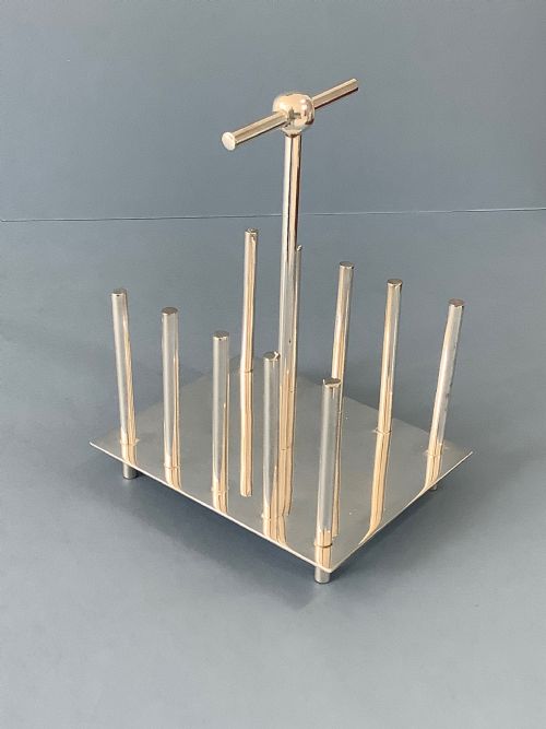 CHRISTOPHER DRESSER SILVER TOAST RACK - ADDITIONAL PHOTO 5