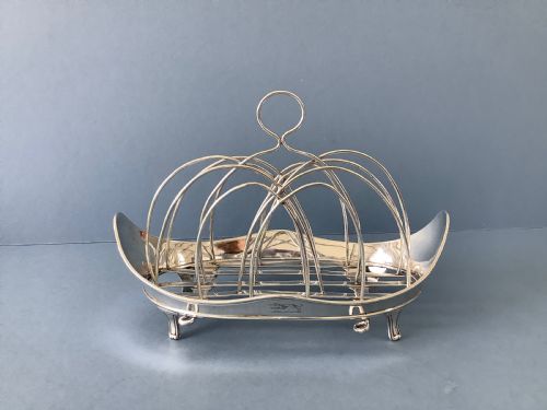 UNUSUAL ANTIQUE GEORGIAN SILVER TOAST RACK - ADDITIONAL PHOTO 3