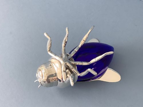 SILVER PLATED NOVELTY BEE HONEY POT - ADDITIONAL PHOTO 6