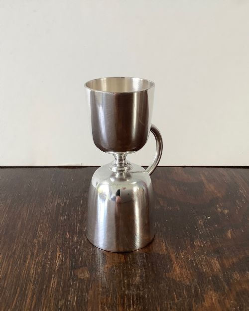 SILVER PLATED DOUBLE JIGGER - ADDITIONAL PHOTO 1