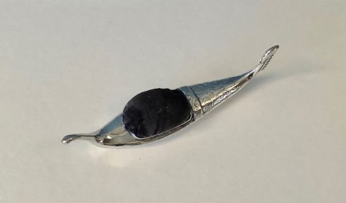 ANTIQUE SOLID SILVER PIN CUSHION GONDOLA - ADDITIONAL PHOTO 2
