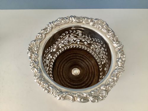 ANTIQUE VICTORIAN OLD SHEFFIELD PLATE WINE COASTER - ADDITIONAL PHOTO 2