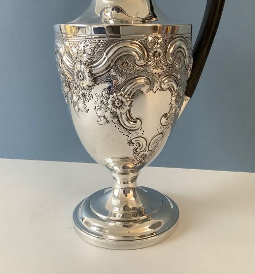 ANTIQUE VICTORIAN SILVER COFFEE POT - ADDITIONAL PHOTO 4