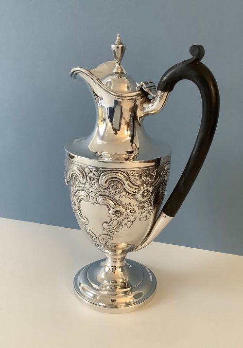 ANTIQUE VICTORIAN SILVER COFFEE POT - ADDITIONAL PHOTO 5