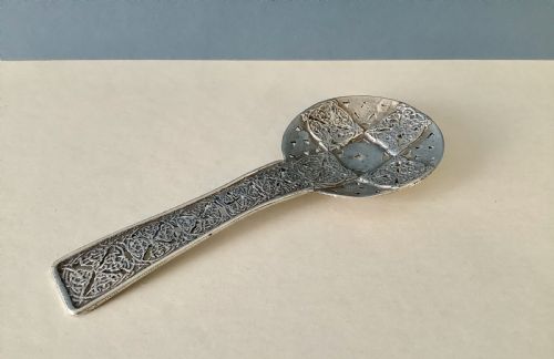 ARTS AND CRAFTS SANDHEIM SILVER CADDY SPOON - ADDITIONAL PHOTO 4