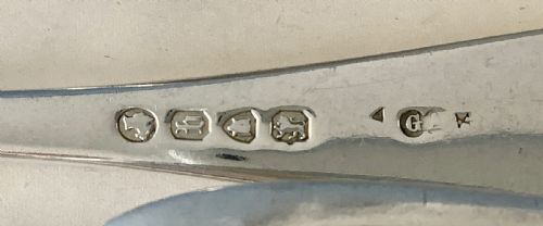 SET OF SIX ANTIQUE VICTORIAN SOLID SILVER DINNER FORKS - ADDITIONAL PHOTO 4