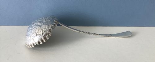 ANTIQUE VICTORIAN SOLID SILVER LADLE - ADDITIONAL PHOTO 2