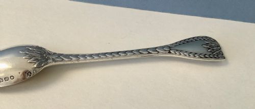 RARE ANTIQUE SOLID SILVER PALM PATTERN SPOON - ADDITIONAL PHOTO 3