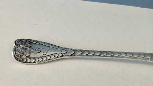RARE ANTIQUE SOLID SILVER PALM PATTERN SPOON - ADDITIONAL PHOTO 5