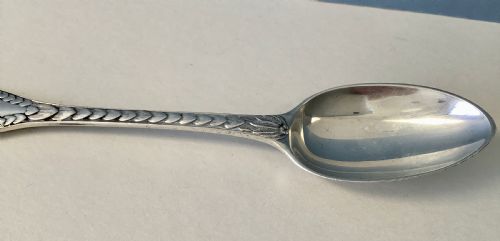 RARE ANTIQUE SOLID SILVER PALM PATTERN SPOON - ADDITIONAL PHOTO 6