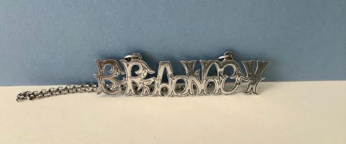 ANTIQUE SOLID SILVER DECANTER LABEL BRANDY - ADDITIONAL PHOTO 1