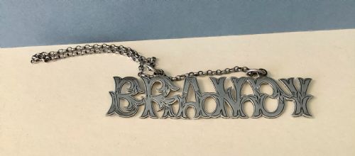 ANTIQUE SOLID SILVER DECANTER LABEL BRANDY - ADDITIONAL PHOTO 3