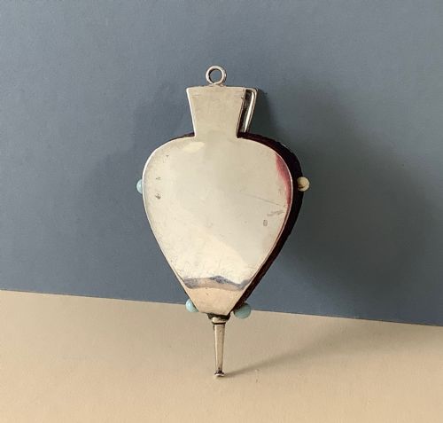 ANTIQUE EDWARDIAN SILVER PIN CUSHION BELLOWS - ADDITIONAL PHOTO 2