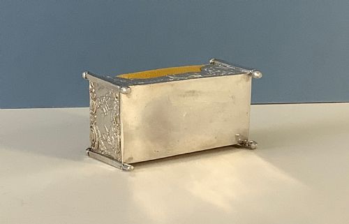 ANTIQUE EDWARDIAN SOLID SILVER CRADLE PIN CUSHION - ADDITIONAL PHOTO 3
