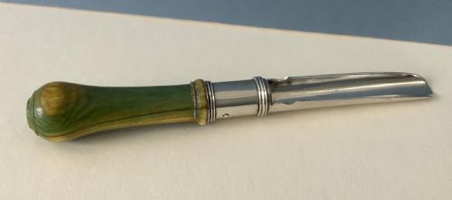 ANTIQUE GEORGIAN SOLID SILVER APPLE CORER 1808 - ADDITIONAL PHOTO 4