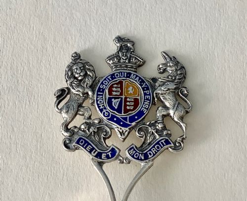 ANTIQUE VICTORIAN ROYAL MEMORABILIA SILVER SIFTER SPOON - ADDITIONAL PHOTO 2
