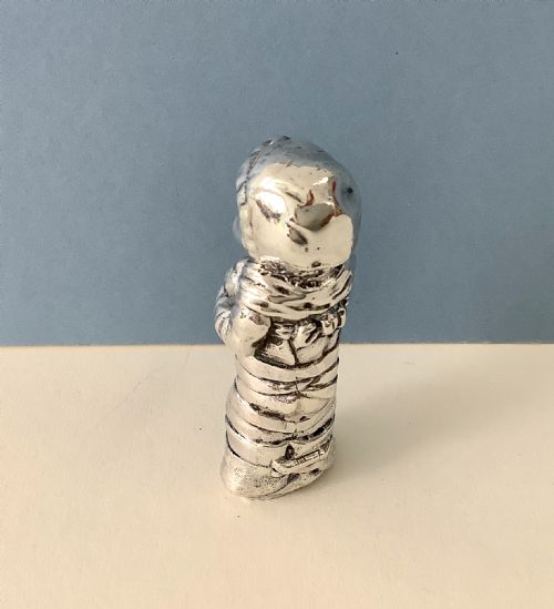 ANTIQUE SOLID SILVER NOVELTY VESTA CASE - ADDITIONAL PHOTO 2
