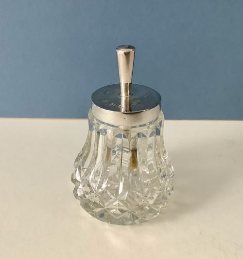 ANTIQUE SOLID SILVER LIDDED GLUE POT ASPREY - ADDITIONAL PHOTO 1
