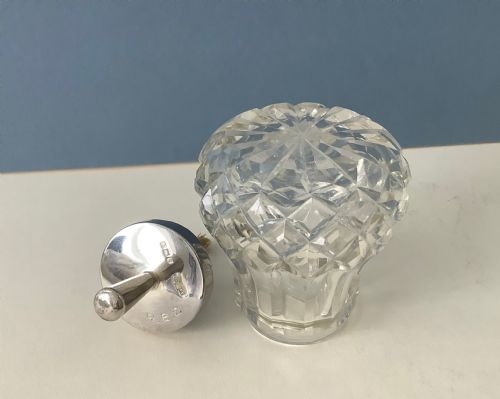 ANTIQUE SOLID SILVER LIDDED GLUE POT ASPREY - ADDITIONAL PHOTO 3