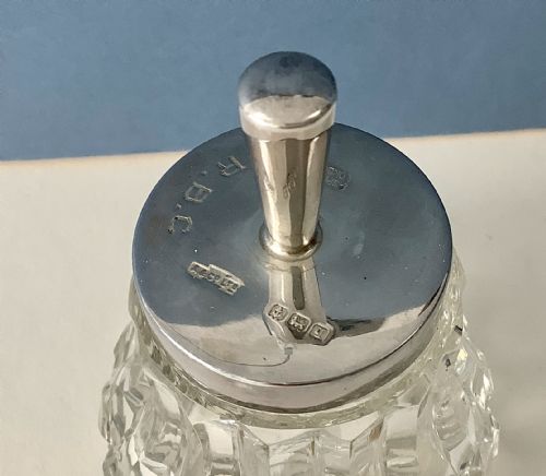 ANTIQUE SOLID SILVER LIDDED GLUE POT ASPREY - ADDITIONAL PHOTO 4