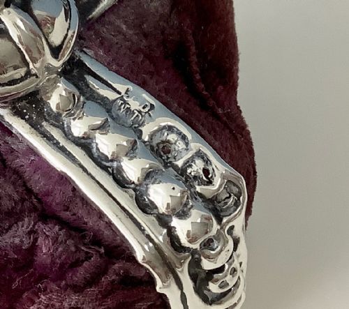 ANTIQUE VICTORIAN SOLID SILVER PIN CUSHION CROWN - ADDITIONAL PHOTO 4